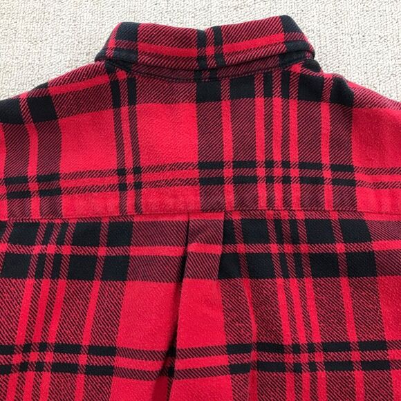 VINTAGE Gap Shirt Mens XL Red Buffalo Plaid Button Up 90s Grunge Faded Outdoors - Picture 11 of 13